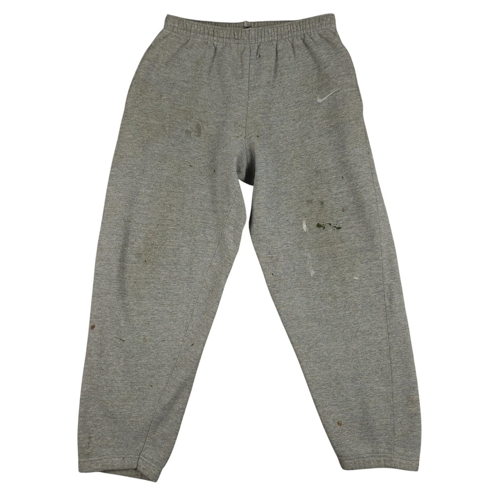 Vintage 90s Nike Sweatpants Mens M Gray Stained Grunge Thrashed Fleece Pants